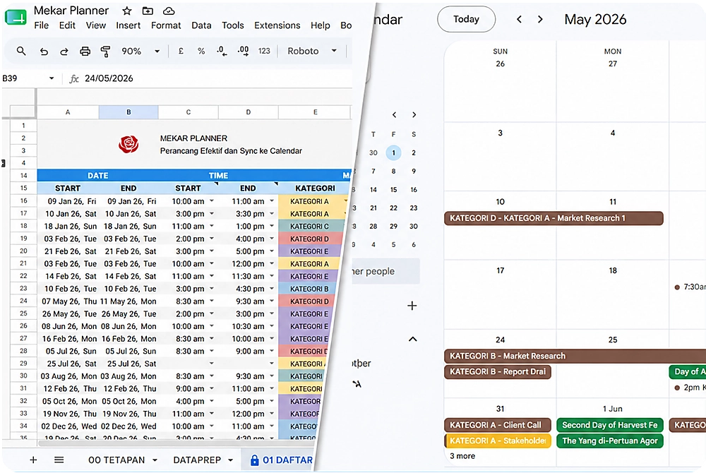 Mekar Planner Dashboard